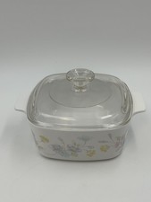 Corning Ware A-1 1/2-B 1.5L Casserole Spring Blossom Pyrex Lid Floral Vintage