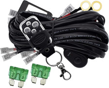 LED Lights Bar Remote Control Wiring Harness Kit 4 Leads DC12V On-Off Switch Pow