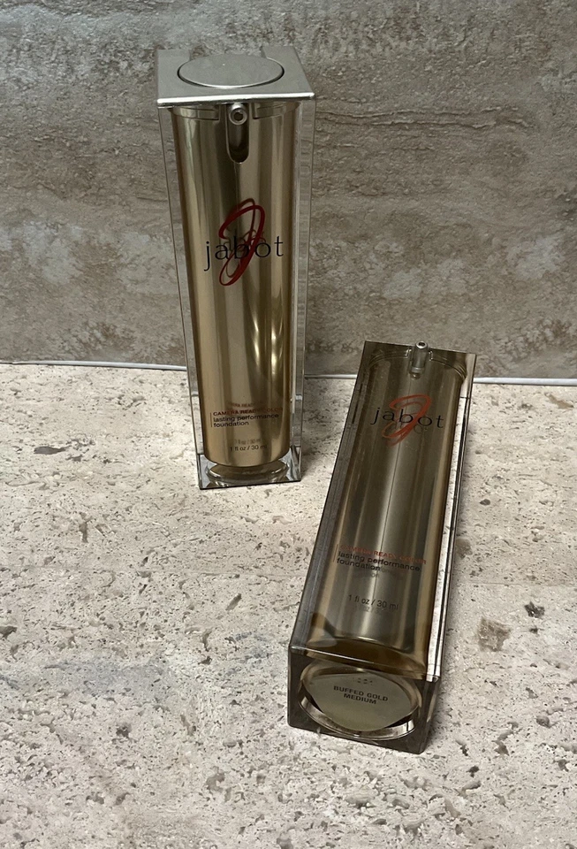 2 pk Jabot Camera Ready Color Lasting Performance Foundation 1oz BUFFED GOLD MED - Image 3 of 4