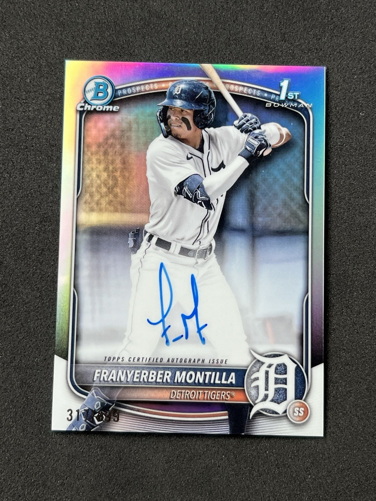 Franyerber Montilla 2025 Bowman Chrome #CPA-FM 1st Prospect Refractor Auto /499