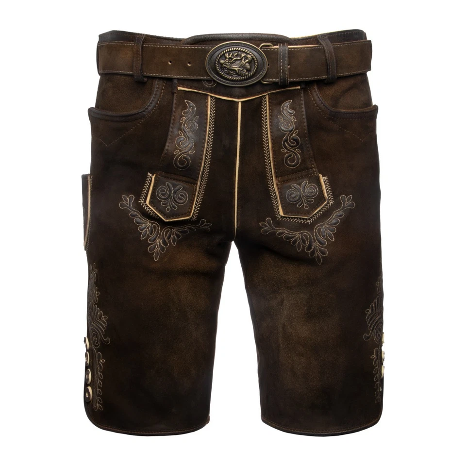 Country Maddox Rolli Pantalon En Cuir Pour Hommes Pantalon Traditionnel - Photo 1/1