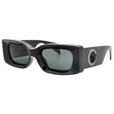 Versace Dark Grey Rectangular Men's Sunglasses VE4474U GB1/87 52 VE4474U GB1/87