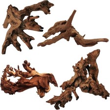 Natural Driftwood for Aquarium Decor-4 Pieces 5-8" Assorted Driftwood,Fish Tank