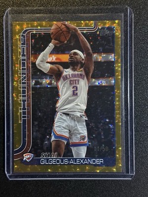 2025-26 Topps Thunder Shai Gilgeous-Alexander #115 SP Gold Crackleboard #d 11/50