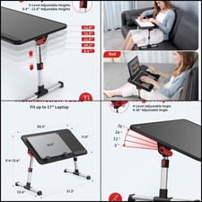 SAIJI Portable Laptop Lap Desk Adjustable Fol...