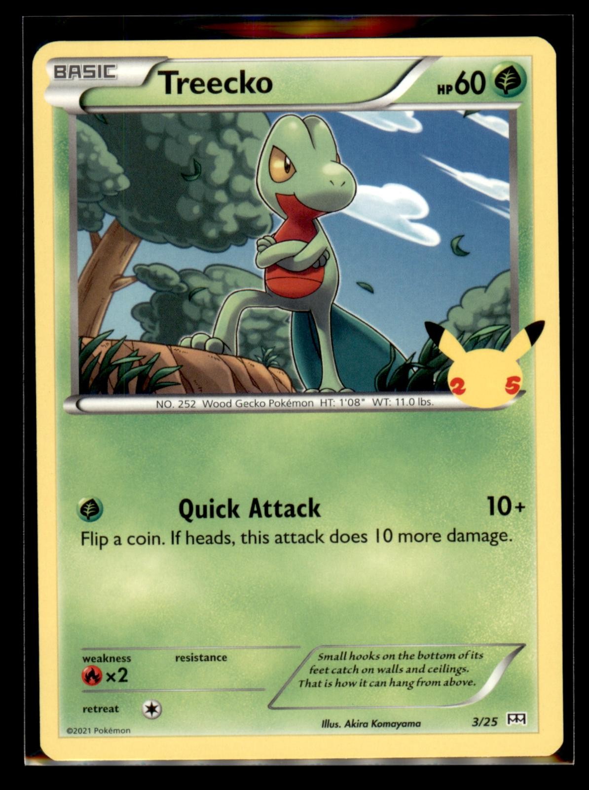 Treecko 003/025 Promo McDonald's 25th Anniversary Promos Pokemon Lightly Played