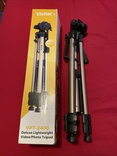 Vivitar VPT 2400 Lightweight Deluxe Video Photo Tripod In Box