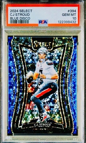 2024 Select C.J. Stroud Suite Level Blue Disco Prizm /25 Texans Psa 10 Pop 1 🎈