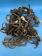 Lot of 13 Assorted 2-Prong AC Power Cords Mixed Ends Black RE