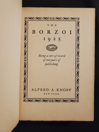 The Borzoi Book 1925 A Record of Ten Years of Publishing Knopf Hardcover - 第 6/12 張圖片