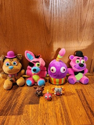 Funko Five Nights At Freddys Blacklight 8'' Plush FNAF Freddy FazBear Pink Lot Of