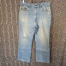 Vintage Levi's 517 Orange Tab Bootcut Distressed Denim Jeans Men's 38