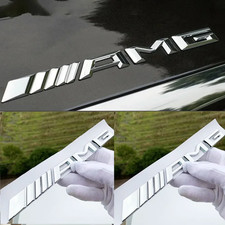 Mercedes Benz AMG Emblem Logo Heck Heckklappe Aufkleber Glänzend Silber Chrome Mercedes Benz AMG Emblem Logo Heck Heckklappe Aufkleber Glänzend Silber Chrome