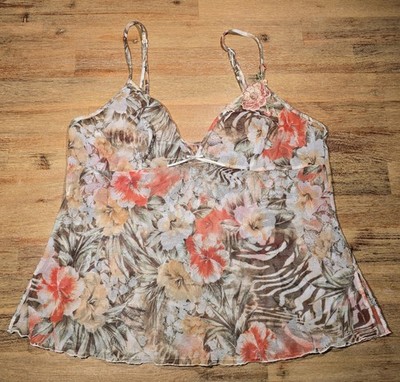 EROTIK PUR: LISE CHARMEL Unterhemd / Top AL4243, Gr. 42, beige-bunt, sehr gut