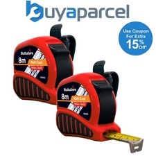 x2 Hultafors Fisco 8m Brickmate Tape Measure Metric Block HUL352403 FSCBMC08