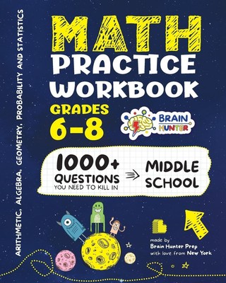 Math Practice Workbook Grades 6-8 | Brain Hunter Prep | Taschenbuch | Paperback