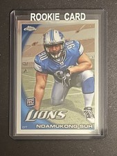 Topps Chrome 2010 Rookie Ndamukong Suh Detroit Lions C160 Kneeling Football Card