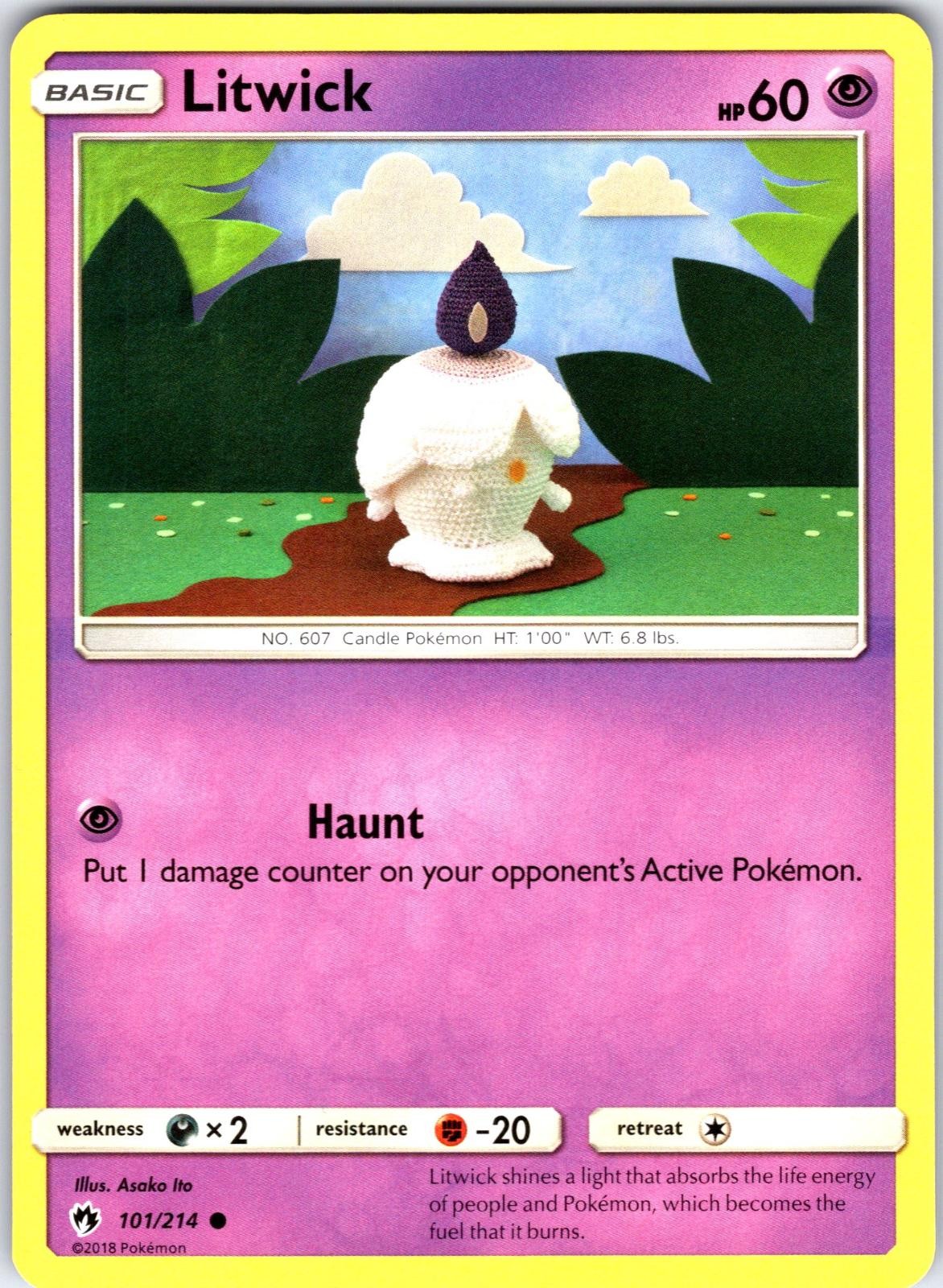 Litwick 101/214 Common Lost Thunder Pokemon Near Mint