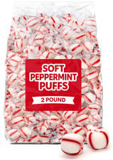 Soft Peppermint Balls Candy 2lb Bulk, Individually Wrapped Mints, Valentine's Da
