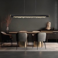 HäNgelampe Pendelleuchte Pendellampe Holzbalkenleuchte Schwarz Led LäNge 100Cm