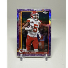 2025 Topps Chrome Hollywood Brown Purple Pigskin /75 #146 KC Chiefs