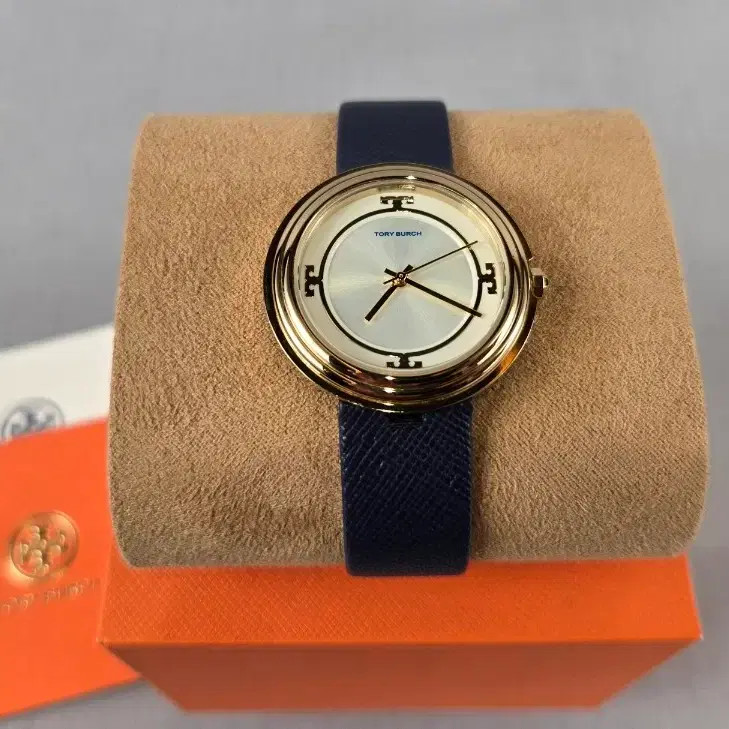 Tory Burch Bailey Gold Leather Women's Watch - Navy, 34mm thumbnail 3