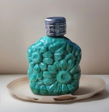 Parfum Flakon Schlevogt Gablonz B&ouml;hmen Malachit ca. 1950 Sammlerflakon