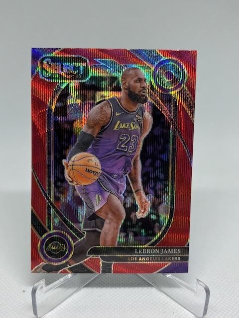 2024-25 Panini Select #241 LeBron James Red Wave Prizm