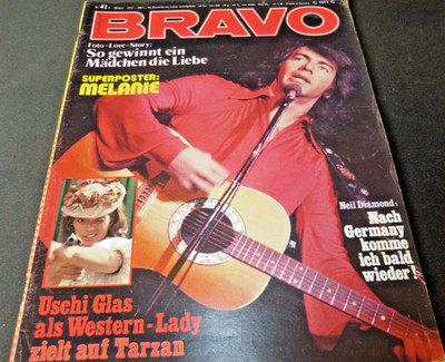 Bravo NR.41/1972 Uschi Glas+Ron Ely/Alice Cooper/Roger Moore/Jürg. Marcus/Curtis