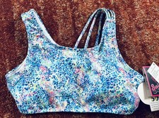 Andy Evan Girl's Swim Top Size XL 16 NEW UPF 50 Flower Print