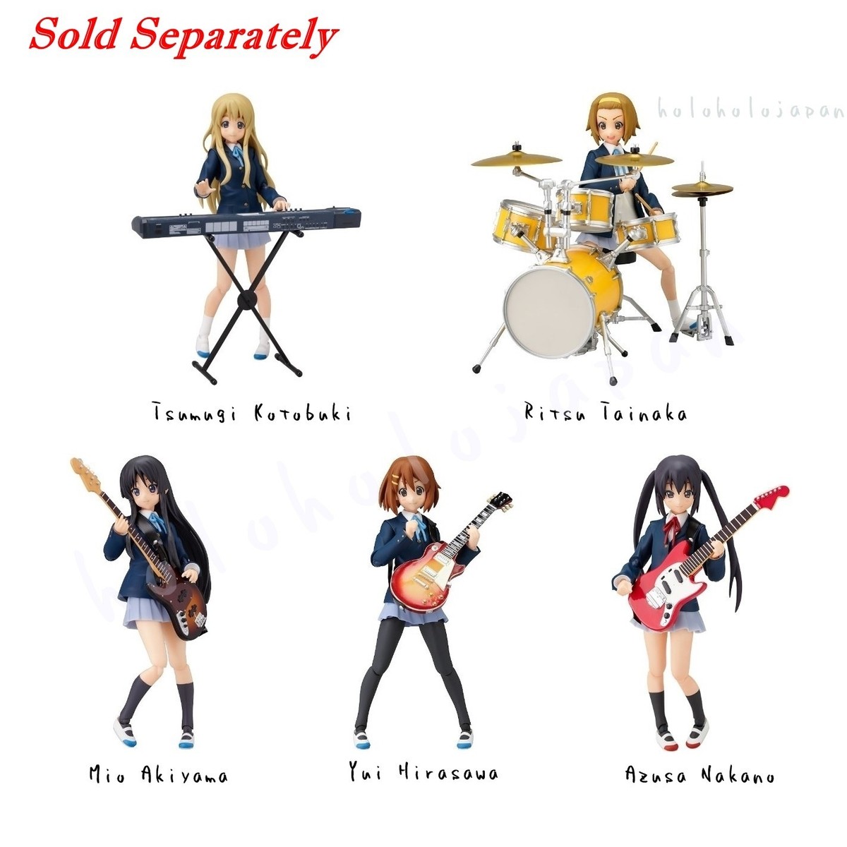 figma Anime K-on ! Yui Mio Ritsu Tsumugi Azusa Action Figure Max