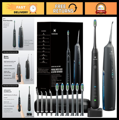 2-in-1 Water Dental Flosser & Electric Toothbrush Combo for Teeth & Gum Health