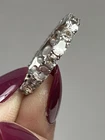 Vintage Sterling Silver CZ Eternity Band Ring Sz 7