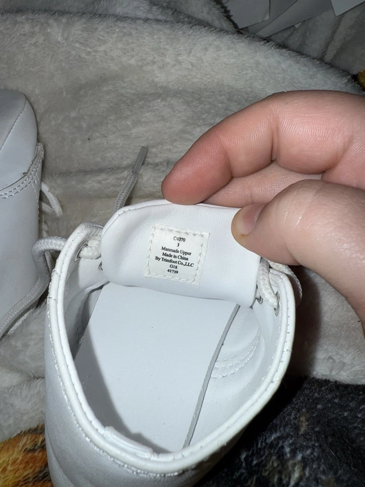 L'Amour Infant Boys 3890 White Leather Dress Crib Shoes Oxford Shoes size 3 - Image 3 of 3