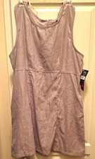 D.P.S. New York womens dress Size L Silver Solid V-Neck Sleeveless Zip Mini