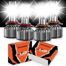12000K 4x For Honda Civic 2006-2011 LED Headlight High Low Beam Bulbs Combo Kit