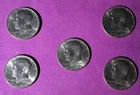 FIVE BI-CENTENNIAL  PHILADELPHIA KENNEDY HALF DOLLARS (1776-1976)