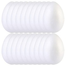 20Pcs Foam Eggs 4 Inch White Craft Polystyrene Eggs Smooth for Spring Easter ...