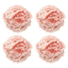 35yds Faux Fur Yarn, 4 Skeins 50g 0.4"OD Fuzzy Yarn Fluffy Yarn, Orange