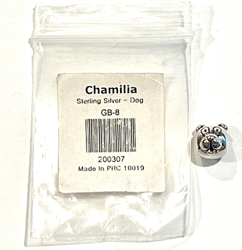 CHAMILIA GB-8 Original Dog Sterling Silver Charm Stamp CHAM 925 A* + BAG RETIRED - Picture 3 of 10