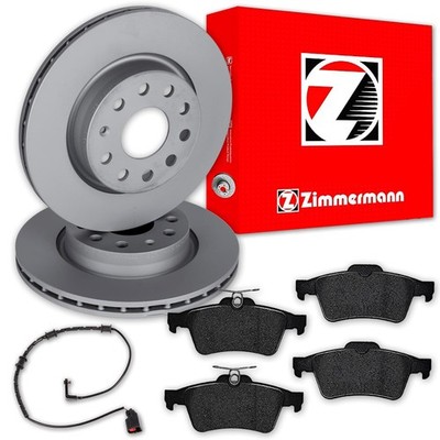 Zimmermann BREMSSCHEIBEN + BELÄGE HINTEN passend für JAGUAR S-TYPE + XF + XJ