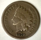 1878 Indian Head Bronze Penny One Cent GOOD Circulated Condition US 1c Coin