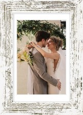 4X6 Picture Frame, Display Pictures 3.5X5 with Mat or 4X6 without Mat, Rustic Ph