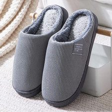 Plush Thermal Slippers Thick Soft Sole Anti Slip Indoor Winter Unisex US