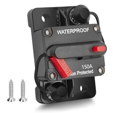 150A Amp Marine Circuit Breaker Fuse Holder with Manual Reset Waterproof 12V-...
