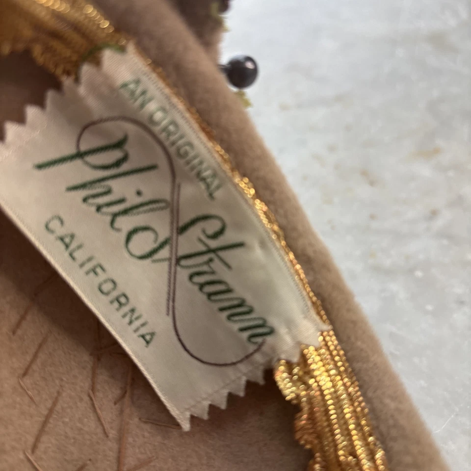 Cuerpo de sombrero estilo boina francesa de la década de 1920 diseñado por Phil Stramm hecho en Francia Foto 4 de 4