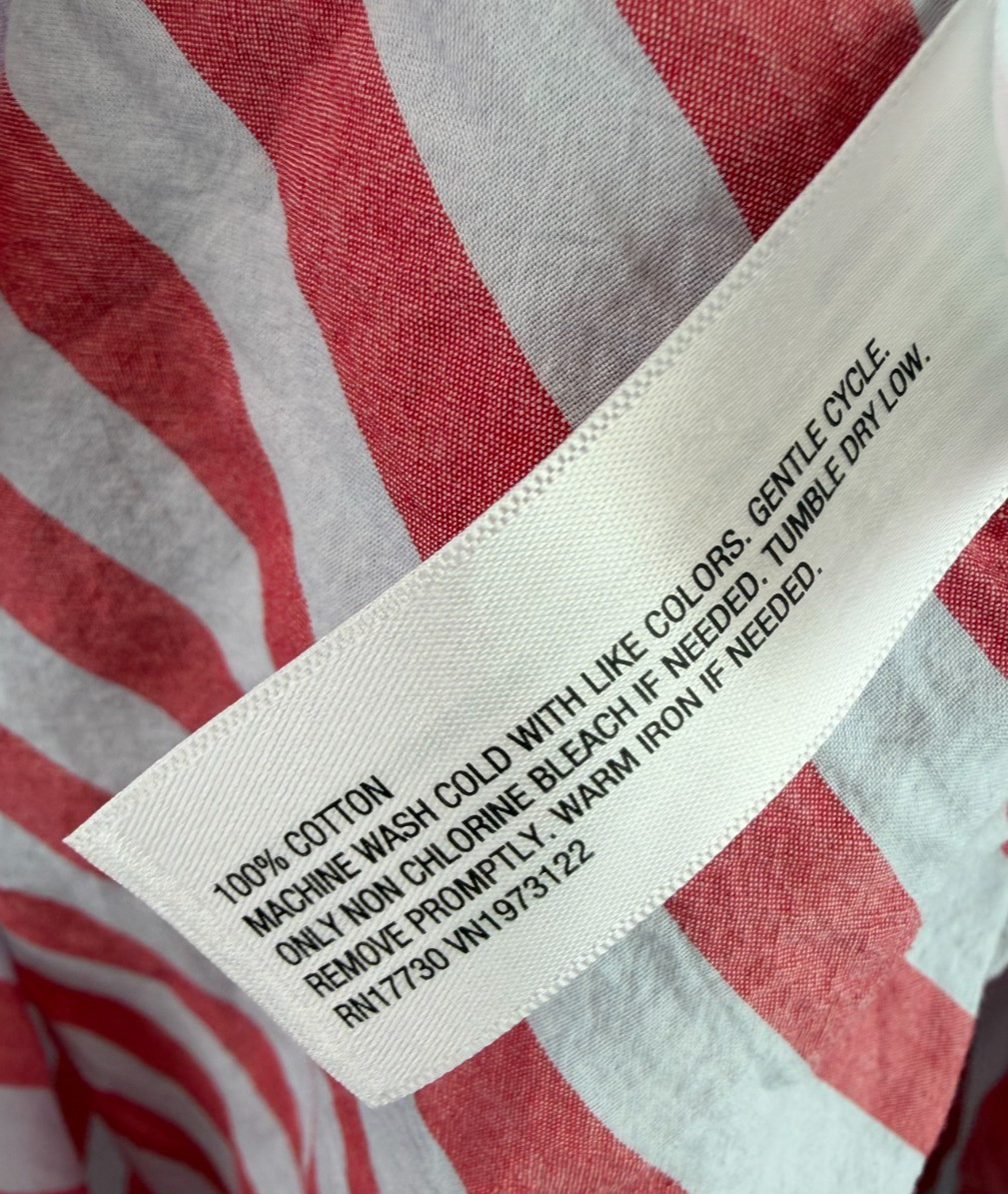 Universal Thread Striped Long Sleeve Button Up Sh… - image 4