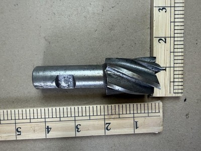 6 Flute Steel End Mill Cutter Straight Shank Milling Tool Used Machinist Shop