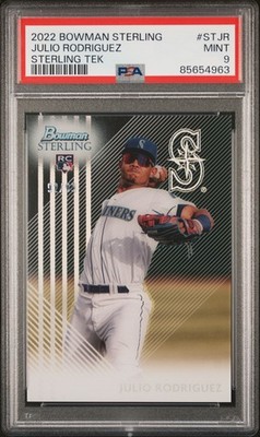 2022 Bowman Sterling Sterling Tek #STJR Julio Rodriguez Sterling Tek PSA 9
