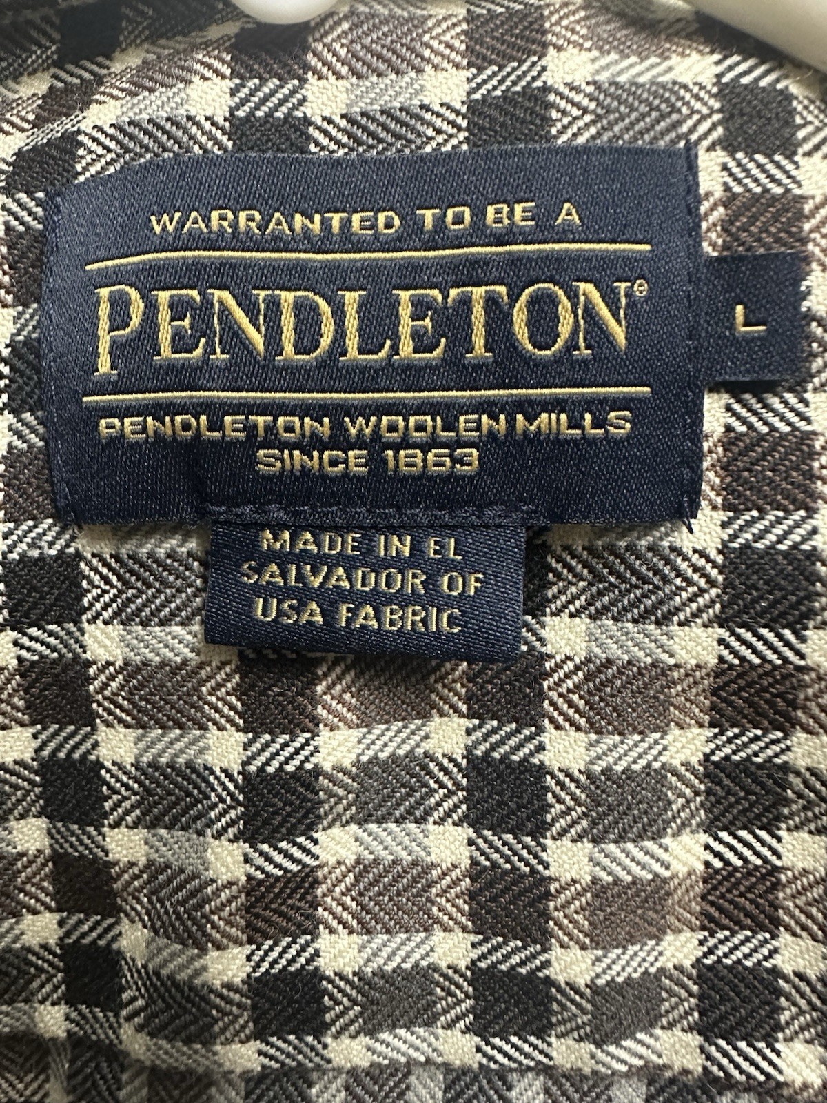 Pendleton Button Down Shirt Mens Large 100% Virgi… - image 5